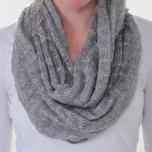 East Cloud Gray Sparkle Sequin Infinity Scarf